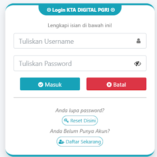 Register PGRI Lebong - Persatuan Guru Republik Indonesia Cabang Lebong